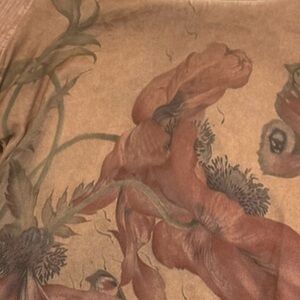 Nile Atelier XS (oversized) Silk EUC Elegant Rust Floral Women's Blouse